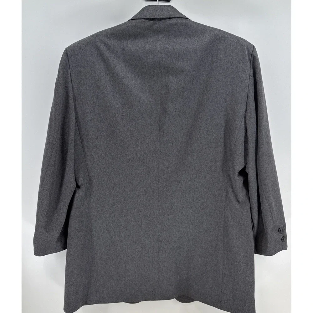 J Ferrar 46L Gray Sport Coat Blazer‎ Jacket Solid 3B Polyester